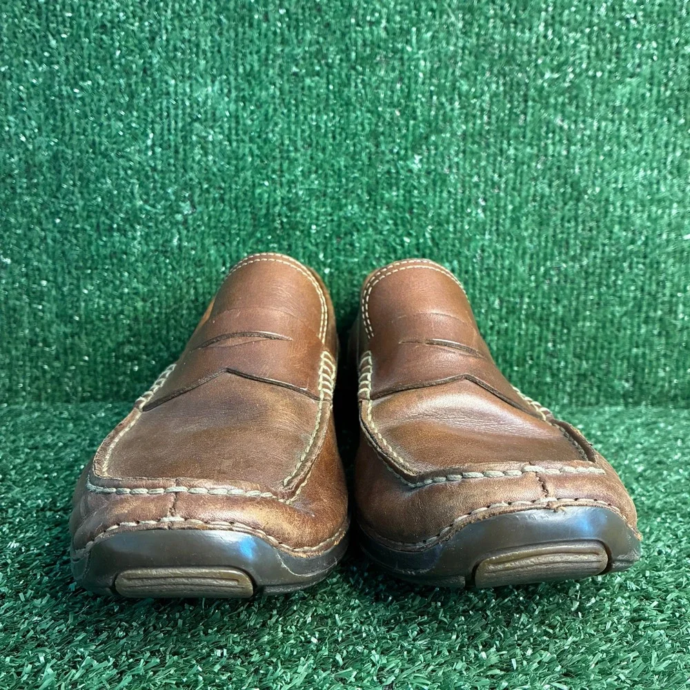 Rockport DMX Penny Comfort Leather Slip On Loafers Moccasins Brown Mens 10.5 M
